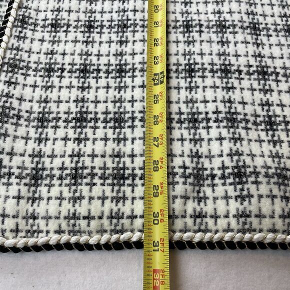 NWOT R Fashion Apparels Plaid Print Faux Fur Cape Rope Trim Party Old Money-L - Picture 5 of 9